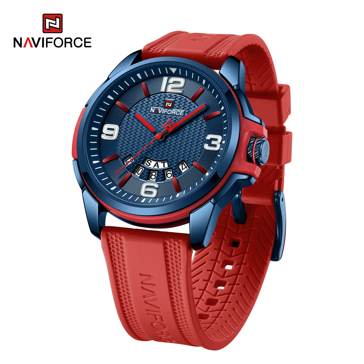 NF9215T reloj Naviforce para hombre pulsera de caucho