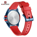 NF9215T reloj Naviforce para hombre pulsera de caucho