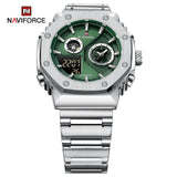 NF9216S Reloj Naviforce para Hombre Pulsera de Metal Doble hora