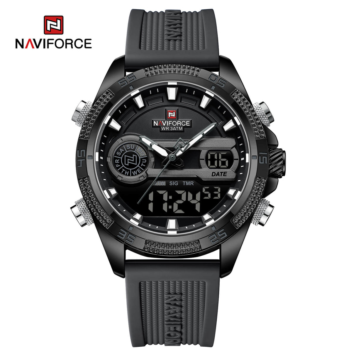 NF9223 Reloj Naviforce para hombre pulsera de caucho