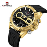 NF9223 Reloj Naviforce para hombre pulsera de caucho