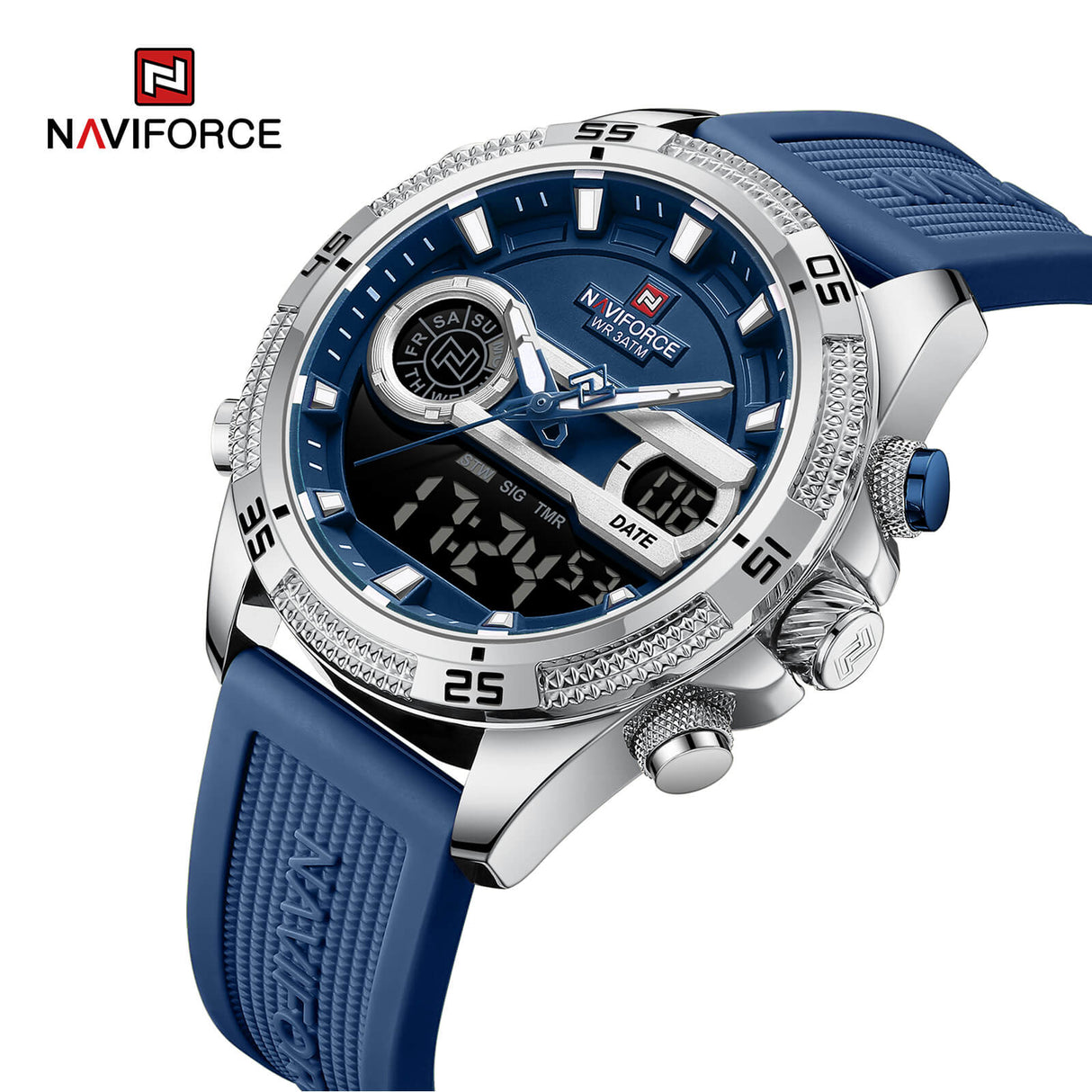 NF9223 Reloj Naviforce para hombre pulsera de caucho