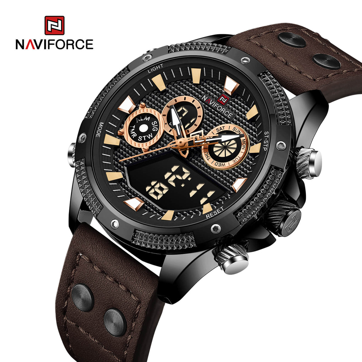 NF9224 Reloj Naviforce para hombre pulsera de cuero