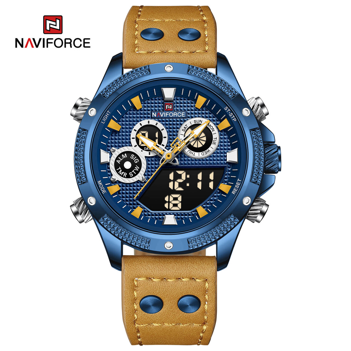 NF9224 Reloj Naviforce para hombre pulsera de cuero