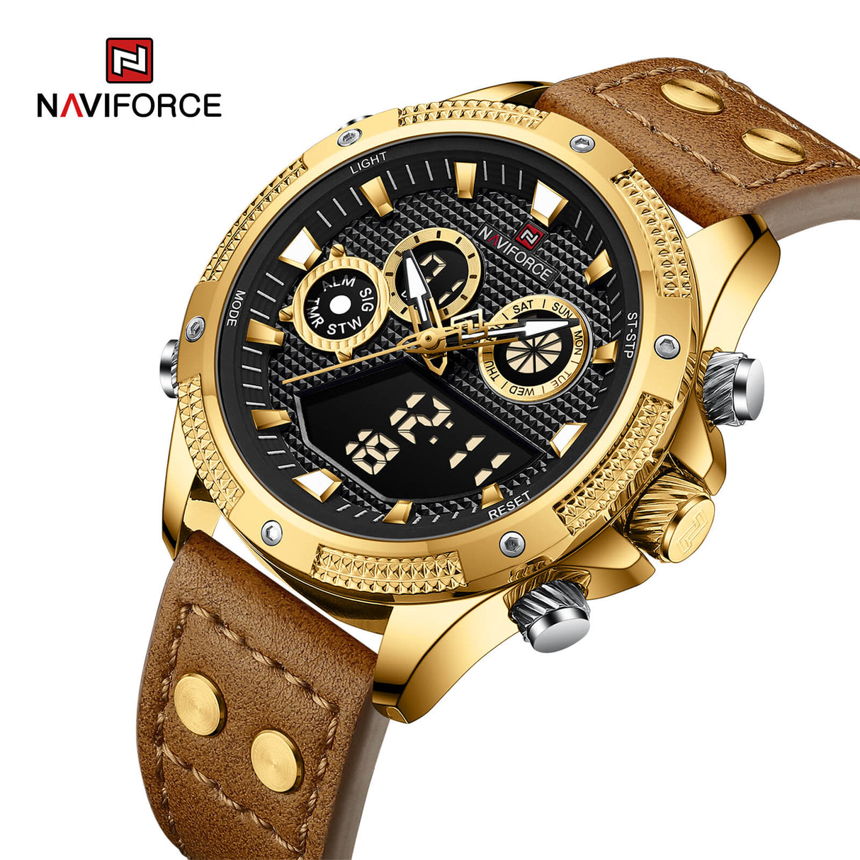 NF9224 Reloj Naviforce para hombre pulsera de cuero