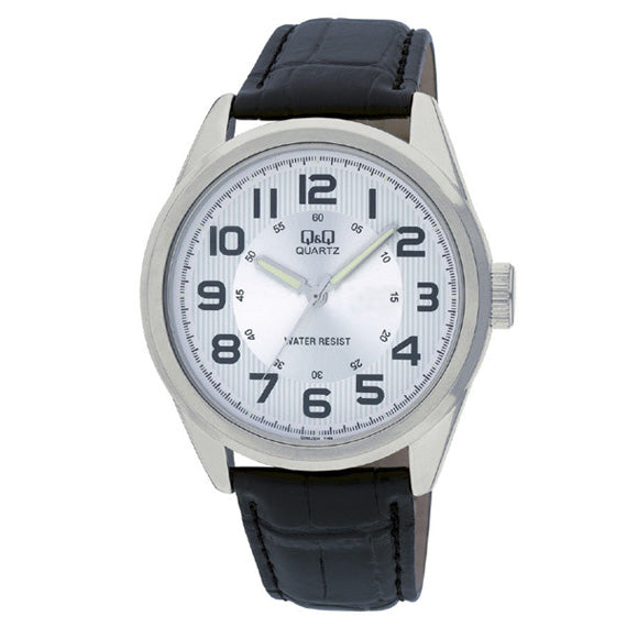 Q266J Reloj QQ para hombre pulsera de cuero