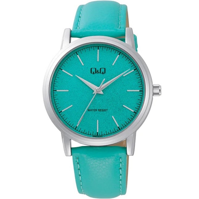 Q59B Reloj QQ para hombre pulsera de cuero