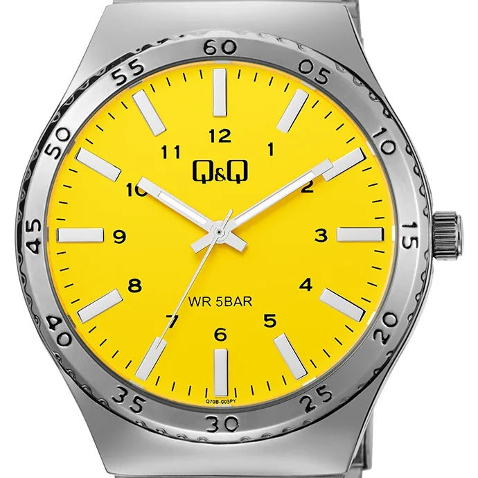 Q70B Reloj QQ para hombre pulsera de metal