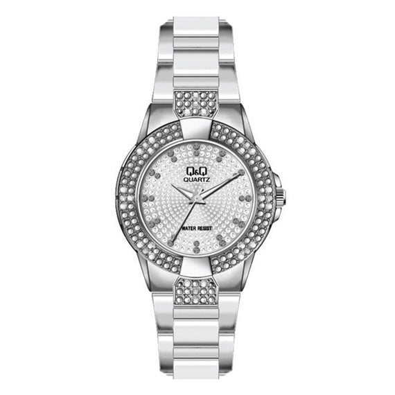 Q769J Reloj QQ para mujer pulsera de acero inoxidable