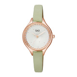 QB73J Reloj QQ Análogo para Mujer Pulsera de Piel