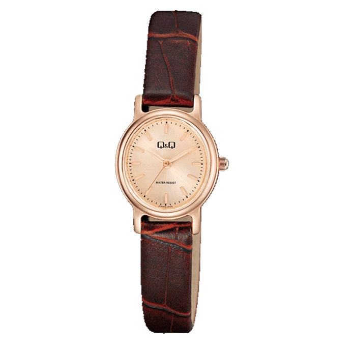 QC33J Reloj QQ Análogo para Mujer Pulsera de Cuero