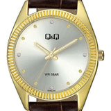 QZ49J Reloj QQ Análogo para Señorita Pulsera de Cuero