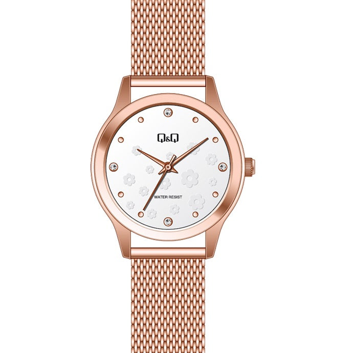 QZ51J Reloj QQ Análogo para Mujer Pulsera Mesh