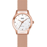 QZ51J Reloj QQ Análogo para Mujer Pulsera Mesh