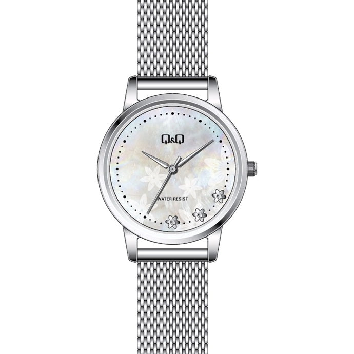 QZ57J Reloj QQ Análogo para Mujer Correa Mesh