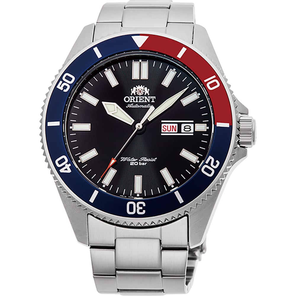 RA-AA0912B19B Orient Automático Kanno Bisel Pepsi Reloj De Hombre Pulsera de Acero Inoxidable