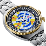 RA-AA0E08Y Reloj Orient de hombre pulsera de metal World Map 75th Aniversario