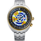 RA-AA0E08Y Reloj Orient de hombre pulsera de metal World Map 75th Aniversario