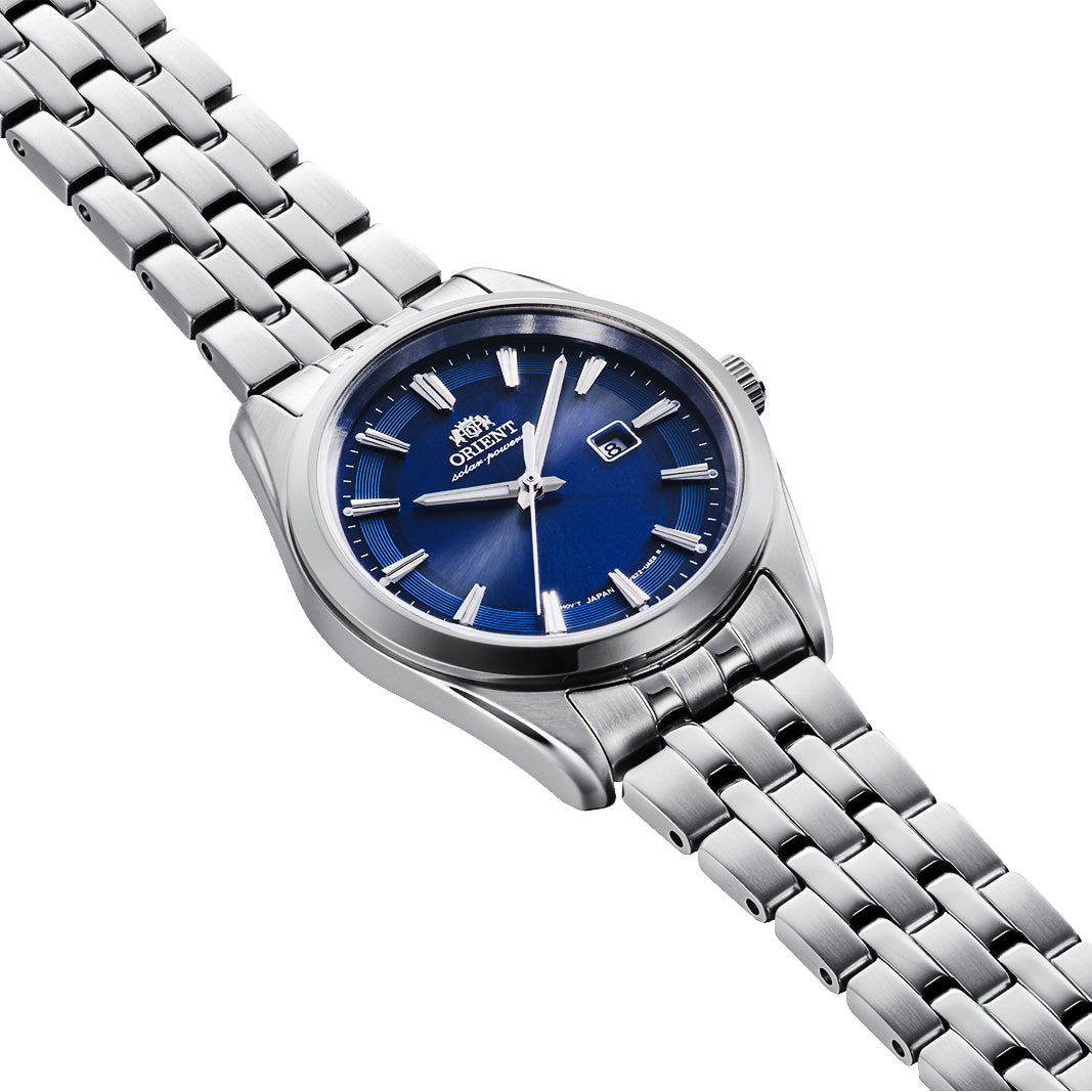 RA-WG0602L Reloj Orient Stretto Date Solar de mujer correa de metal