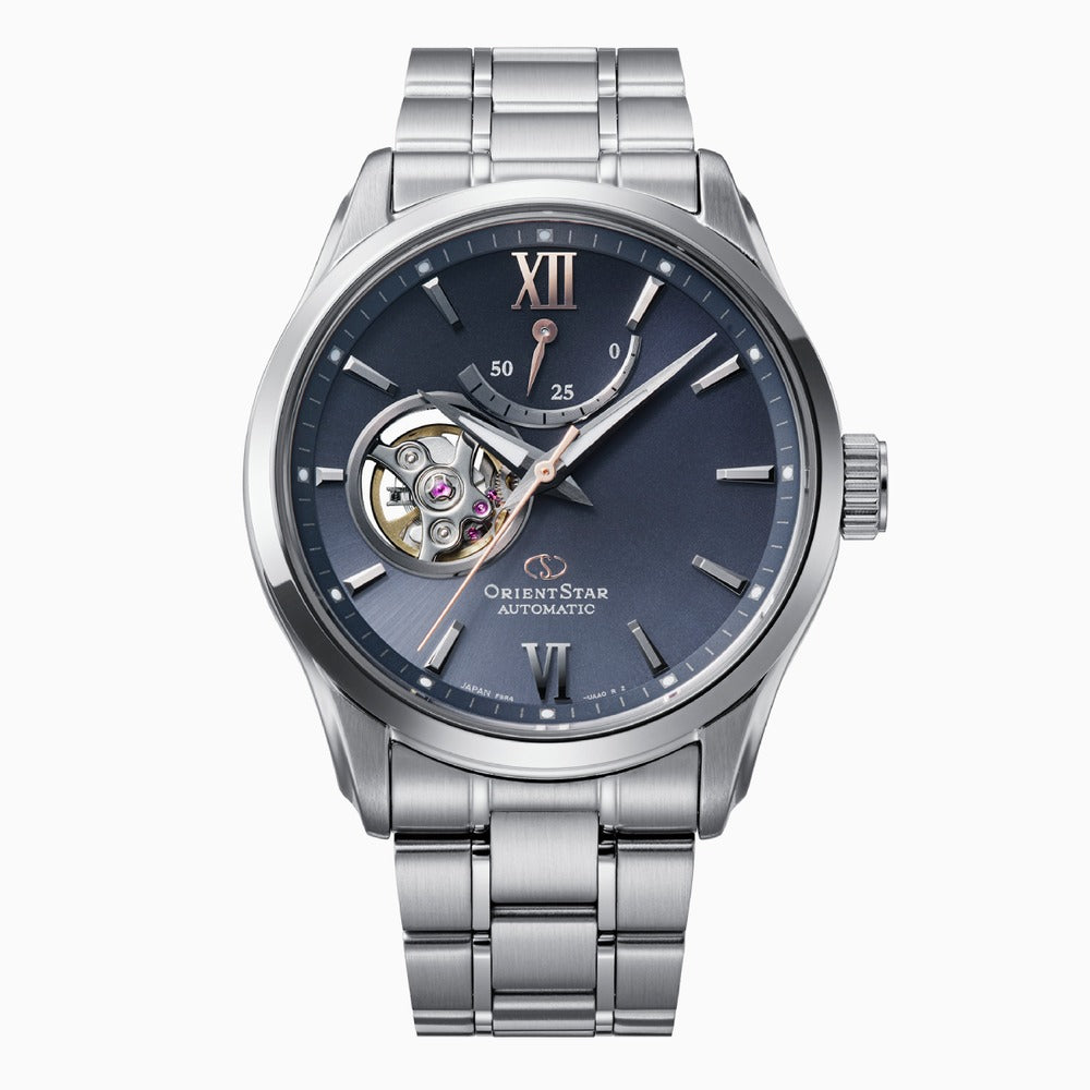 RE-AT0021L Reloj Orient Star Semi Skeleton de hombre correa de metal