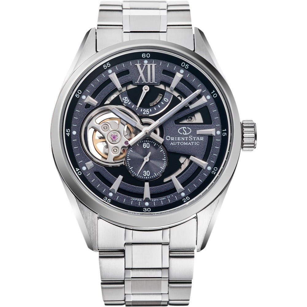 RE-AV0138V Reloj Orient Star Modern Skeleton de hombre correa de metal