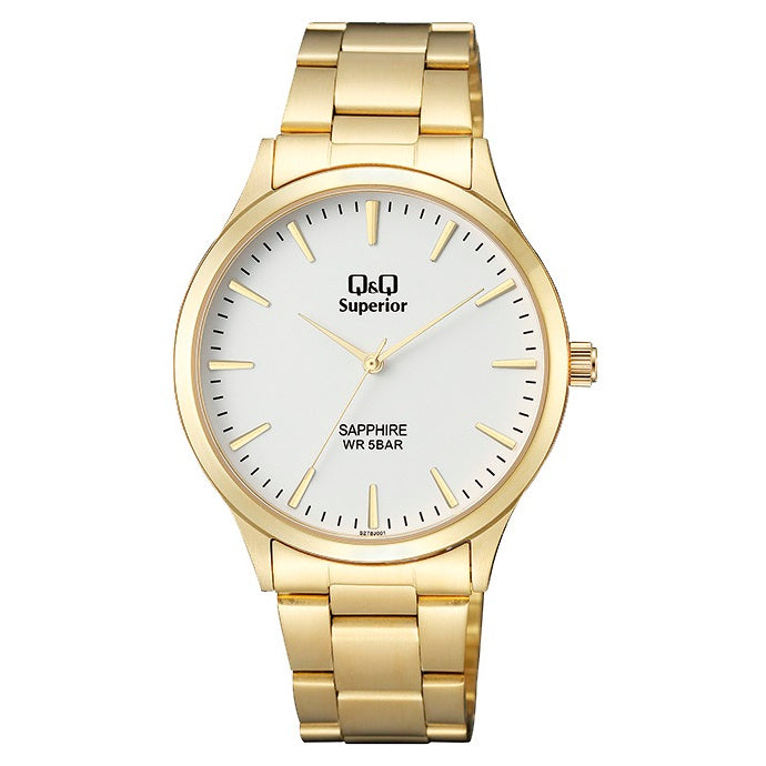 S278J Reloj QQ Análogo para Hombre Pulsera de Acero Inoxidable