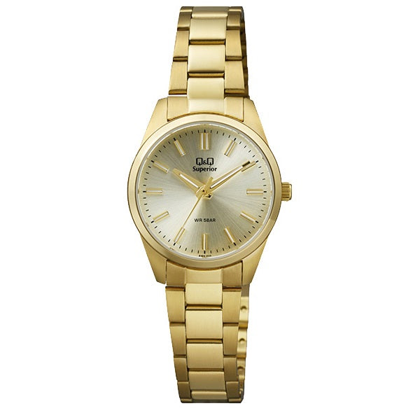 S393J Reloj QQ Análogo para Mujer Pulsera de Metal