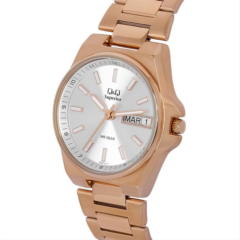 S397J Reloj QQ Análogo para Mujer Pulsera de Metal