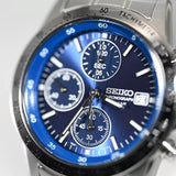 SBTQ071  Reloj Seiko para caballero Dial Azul pulsera de Metal