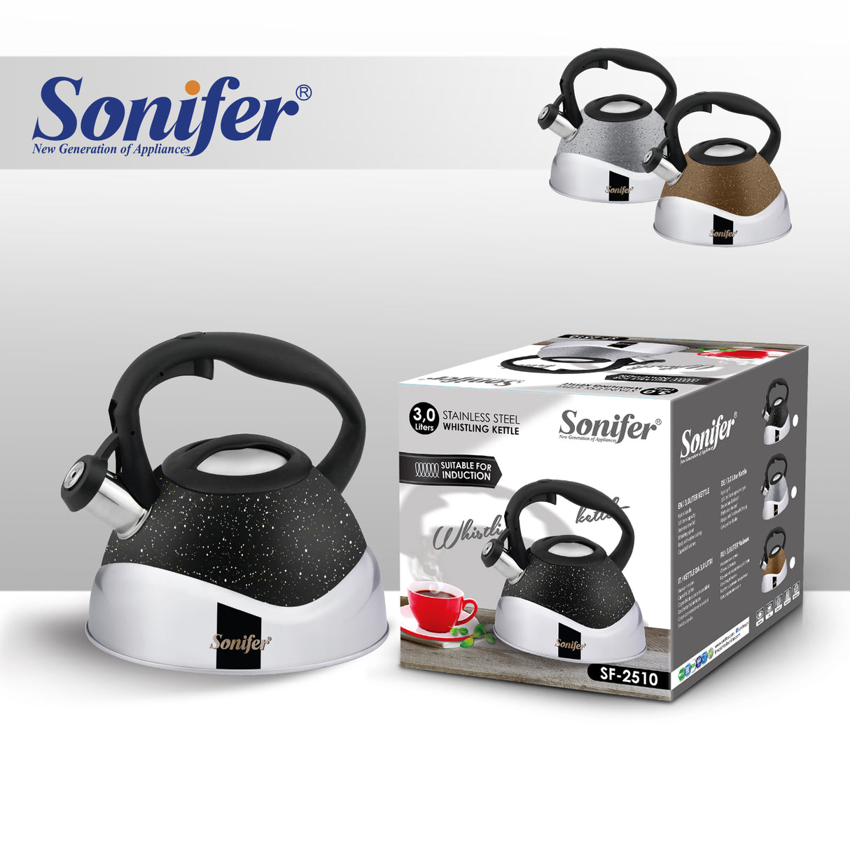 SF-2510 Jarrilla Sonifer compatible con estufa de inducción