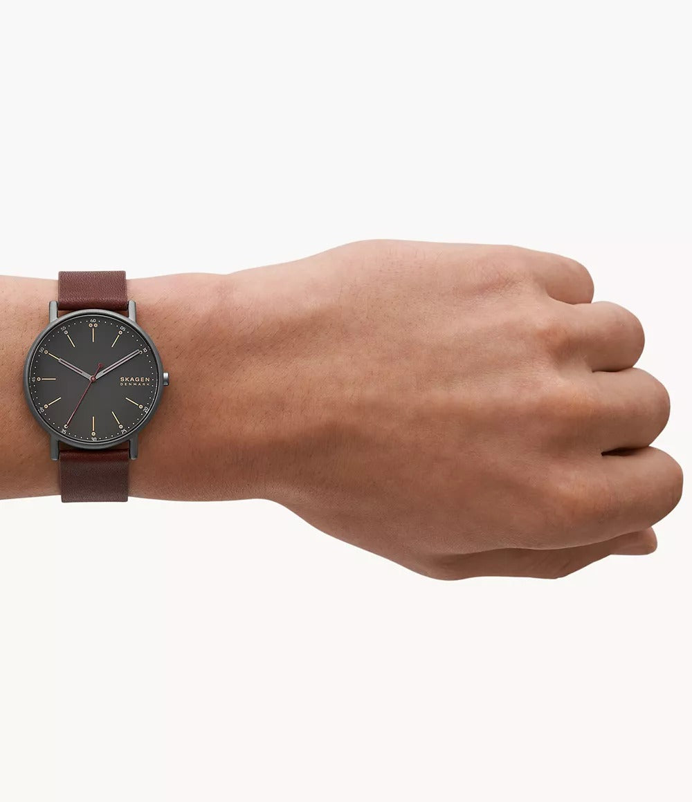 SKW6860 Reloj Skagen para caballero pulsera de cuero