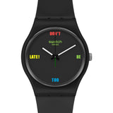 SO28B102 Reloj Swatch Dont Be Too Late unisex banda de resina