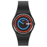 SO28B706 Reloj Swatch Circling Black Unisex banda de resina