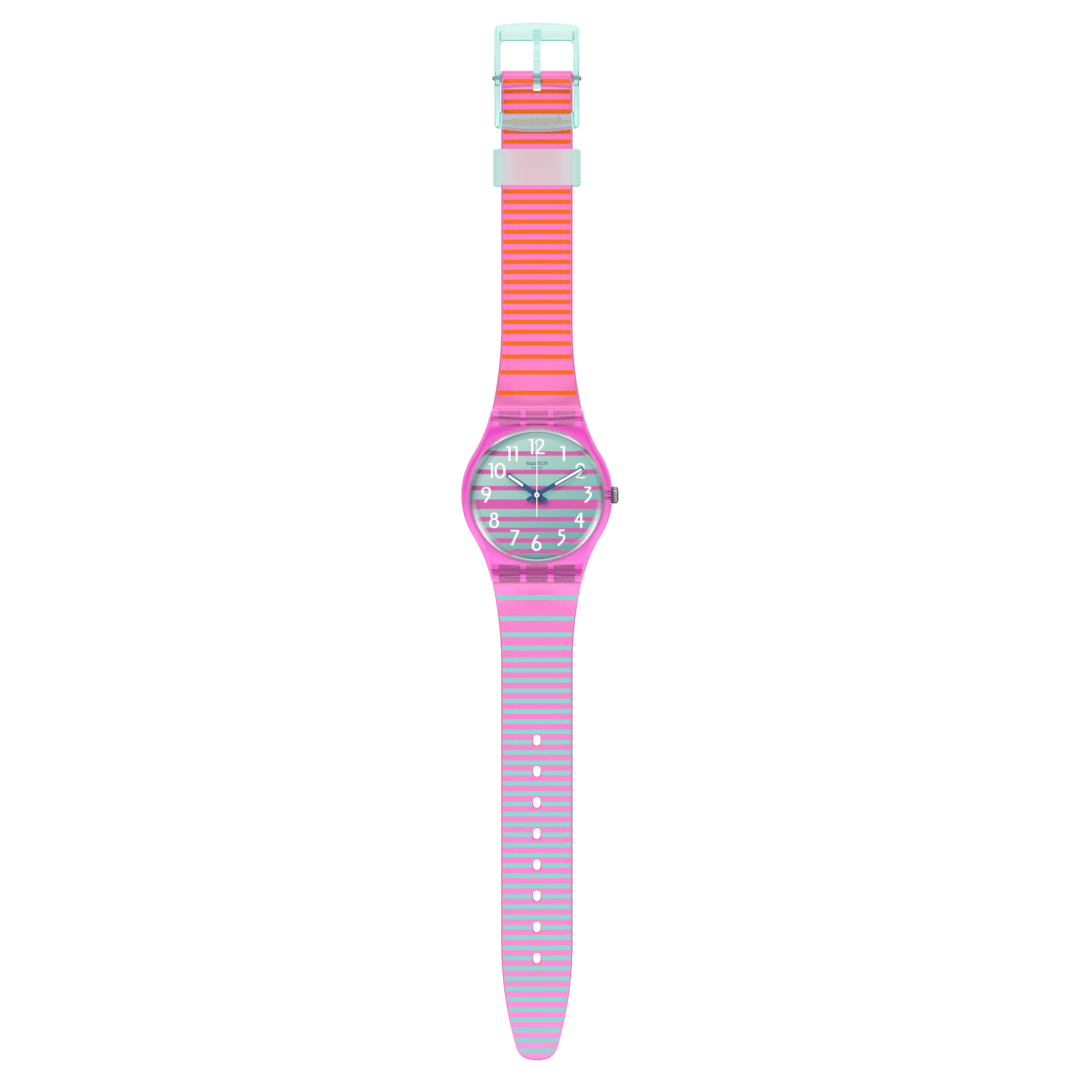 SO28P105 Reloj Swatch Electrifying Summer unisex pulsera de silicona