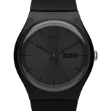 SO29B706 Reloj Swatch Black Rebel de hombre pulsera de caucho