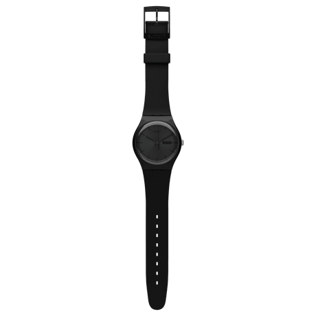 SO29B706 Reloj Swatch Black Rebel de hombre pulsera de caucho