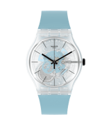 SO29K105 Reloj Swatch Blue Daze de dama correa de caucho