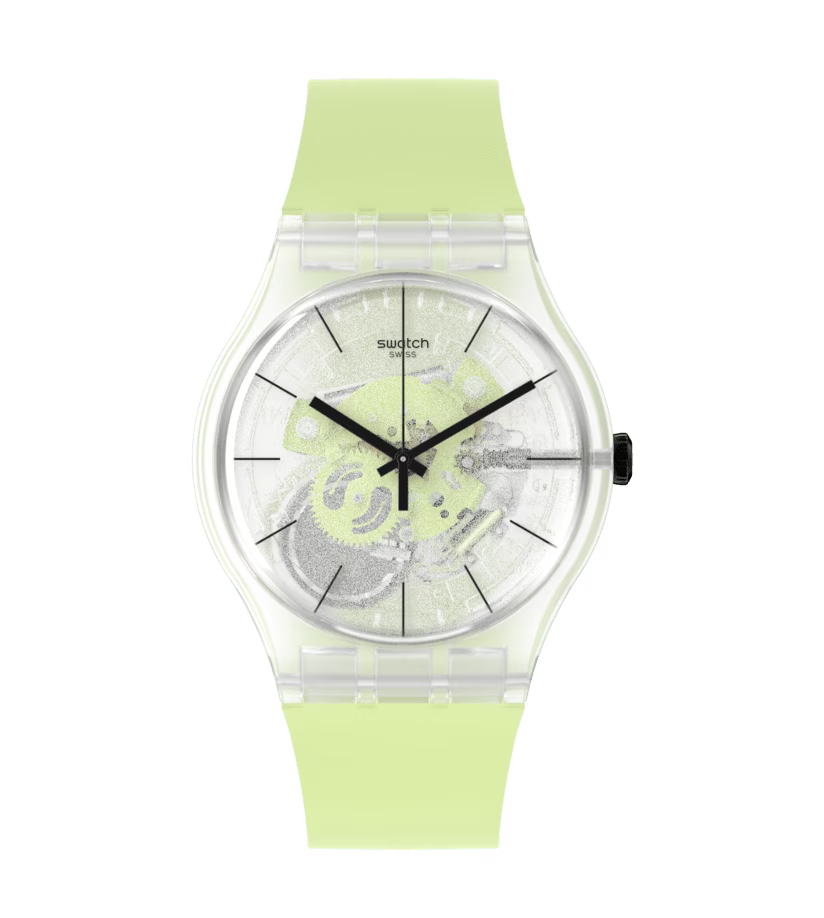 SO29K106 Swatch Green Daze Reloj Unisex Correa de Goma Análogo