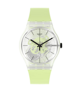 SO29K106 Swatch Green Daze Reloj Unisex Correa de Goma Análogo