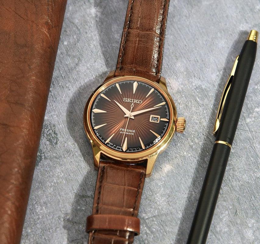 SRPB46J1 Reloj Seiko Presage de hombre banda de piel 40 mm