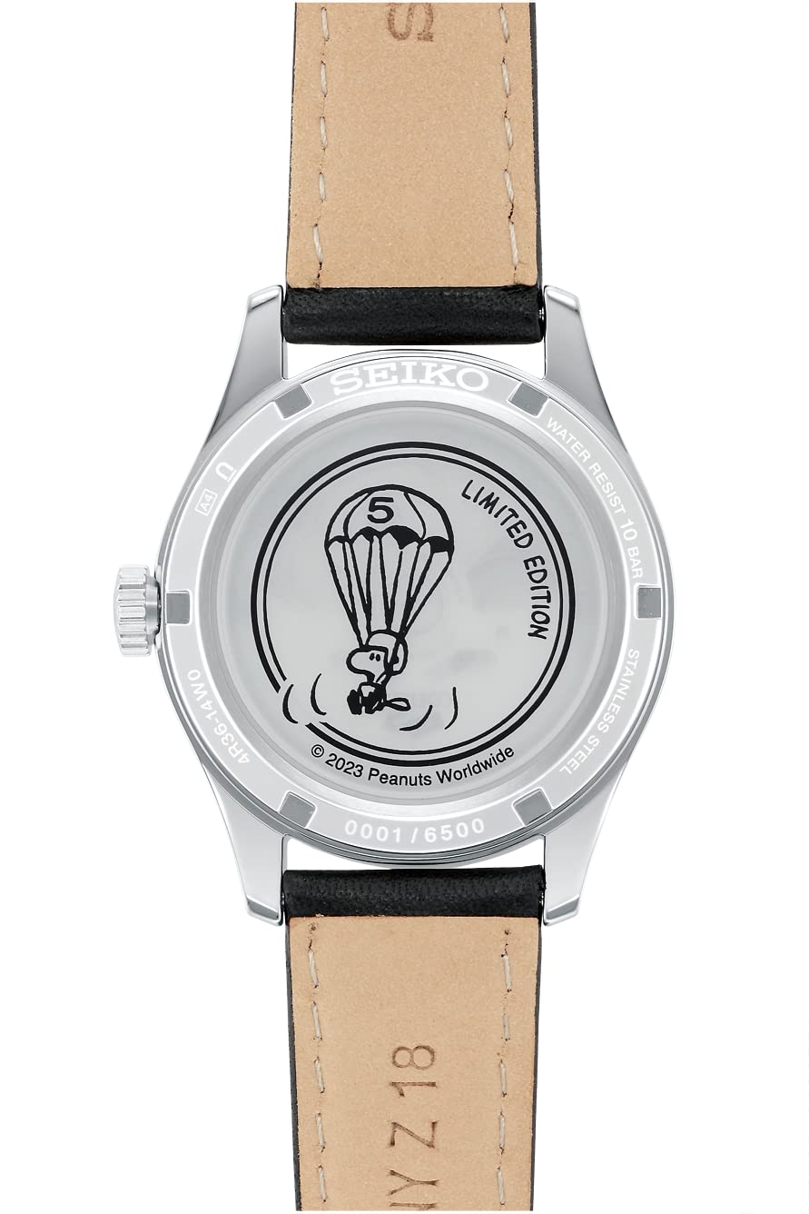 SRPK27K1 Reloj Seiko 5 Snoopy Parachute de hombre correa de cuero