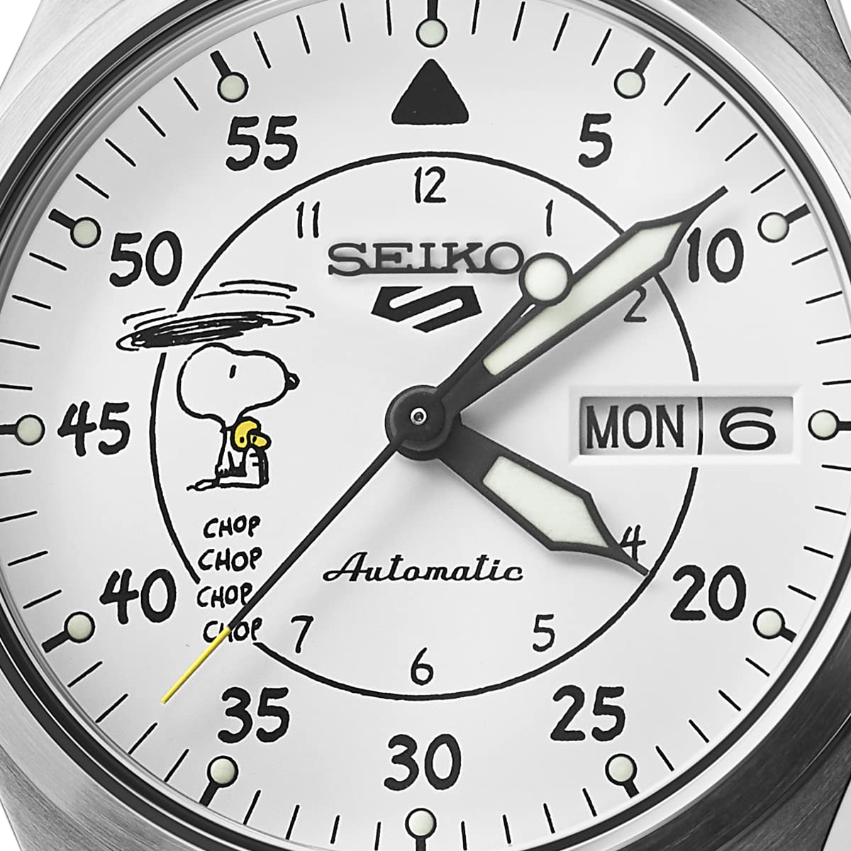 SRPK27K1 Reloj Seiko 5 Snoopy Parachute de hombre correa de cuero