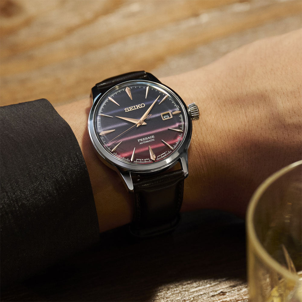 SRPL75J1 Reloj Seiko Presage de hombre correa de cuero