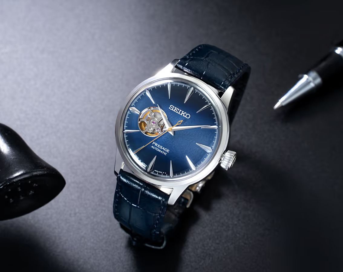 SSA405J1 Reloj Seiko Presage Cocktail de hombre para hombre pulsera de piel