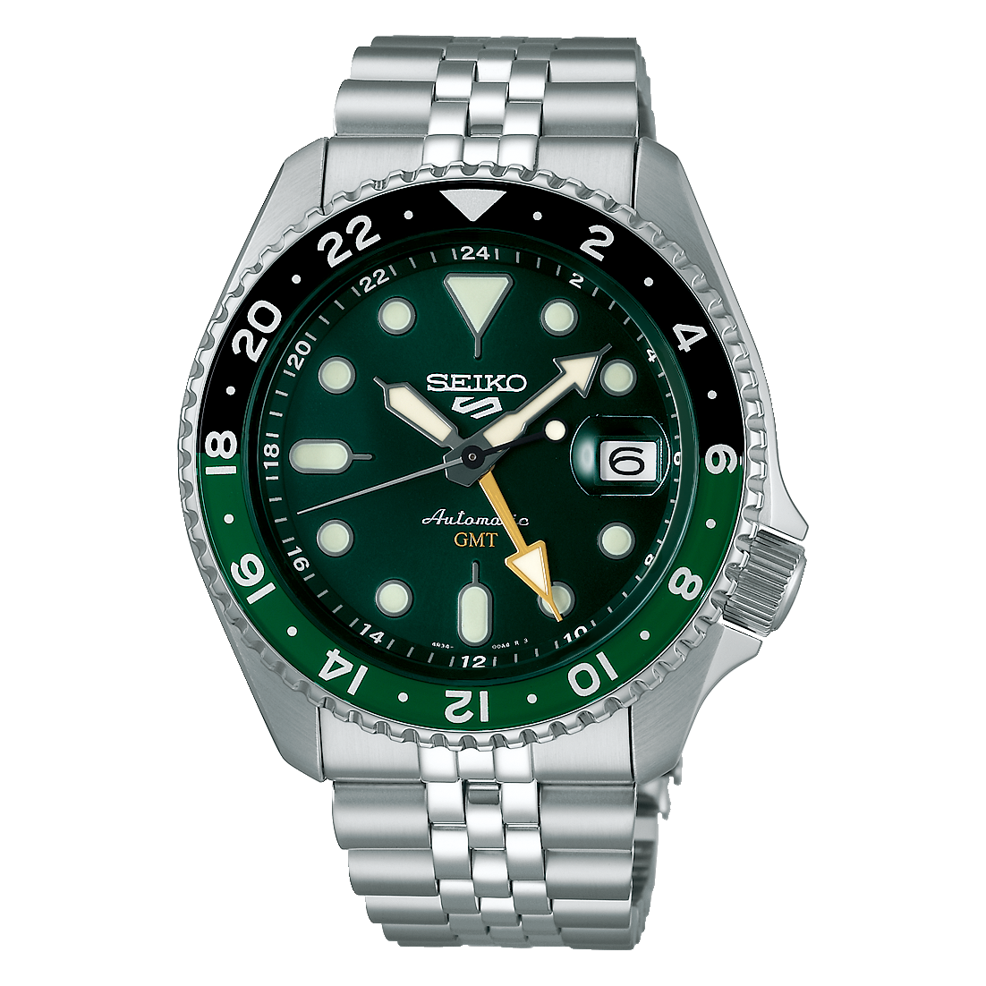 SSK035K1 Seiko 5 Sports de caballero pulsera de acero inoxidable