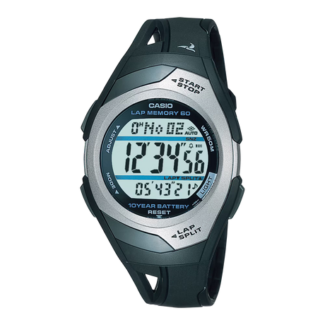 STR-300 Reloj Casio Unisex Banda de Caucho Digital 10 Años de Batería