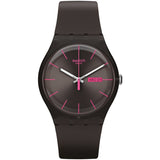 SUOC700 Reloj Swatch Brown Rebel unisex correa de resina