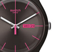 SUOC700 Reloj Swatch Brown Rebel unisex correa de resina