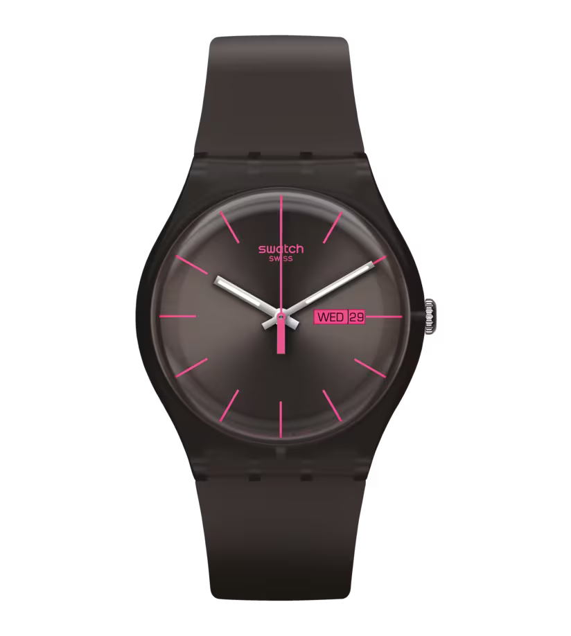 SUOC700 Reloj Swatch Brown Rebel unisex correa de resina