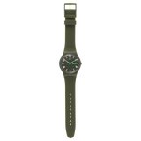 SUOG706 Reloj Swatch Backup Green unisex pulsera de caucho